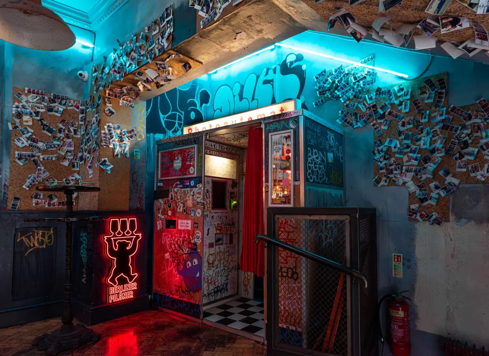 Neon-lit Berlin bar interior photographed by Studio Firin